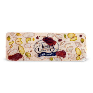 Turrón Semiduro Almendra, Fresa y Pistachos Vicens Individual 80 Gr.