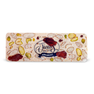 Turrón Semiduro Almendra, Fresa y Pistachos Vicens Individual 80 Gr.
