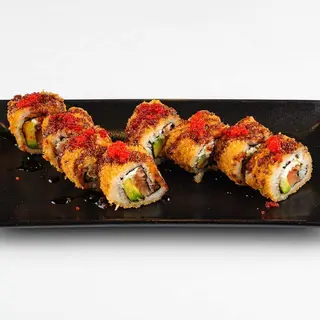 Fried uramaki losos