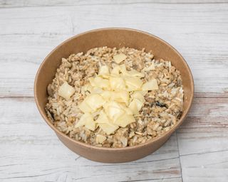 Risotto con parmesano y setas