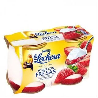Yogur con Fresa Nestlé la Lechera Pack de 2 Uds. de 125 Gr.