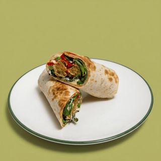 Falafel i humus tortilja