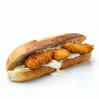 Bocadillo De Fingers De Pollo Crujiente