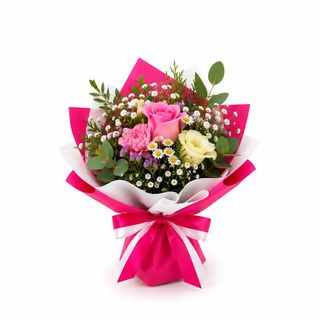 Bouquet rose e fiori misto
