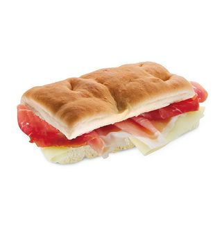 Schiacciatina con crudo e mozzarella