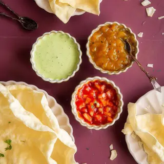 Mango, Onions, Mint Sauce Dips