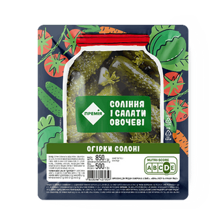 Огірки «Премія» солоні (500г)