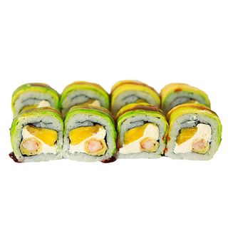 Philadelphia z awokado, krewetkami, mango 8 szt.