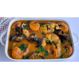 Native Soup and Two Wraps of Swallow