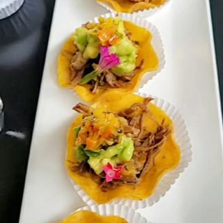 Canasticas de platano rellenas