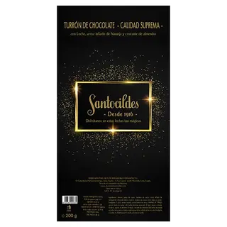 Turrón Santocildes Chocolate con Leche A la  Naranja