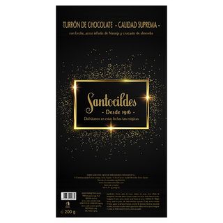 Turrón Santocildes Chocolate con Leche A la  Naranja