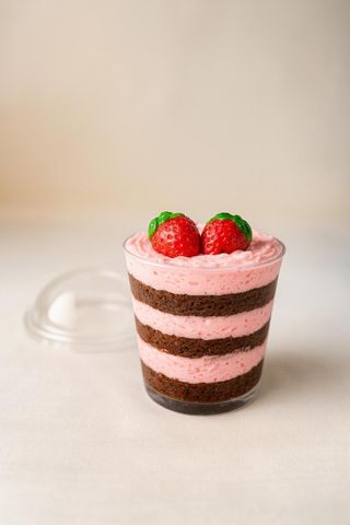 Vasito Tarta Fresa y Chocolate