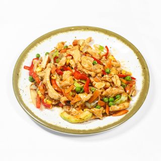 Pileće meso sa prilogom od povrća 420 gr