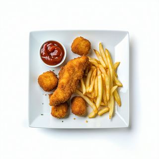 Pechuga Empanadas, Croquetas Y Patatas