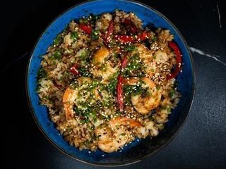 WOK z krewetkami