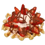 Gofre De Fresas Con Nutella Y Nata