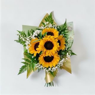 Bouquet Com 5 Girassóis