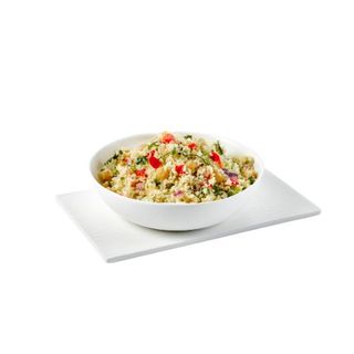 Кус кус, рукола и сотирани зеленчуци