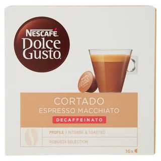 Café Cortado Descafeinado Cápsulas Dolce Gusto 16 Uds.