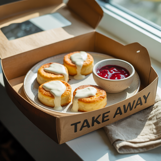 Syrniki - СЫРНИКИ - Buñuelos de requesón в порции 4шт