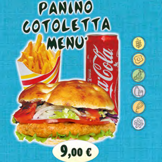 Panino cotoletta menù