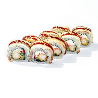 Ролл королевский с креветками в кляре