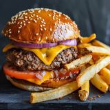 Grilled Cheese Burger + Fries + Soda