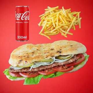 Šiš + pomfrit + Coca-Cola