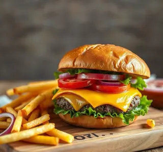 Телешки BBQ чийзбургер 