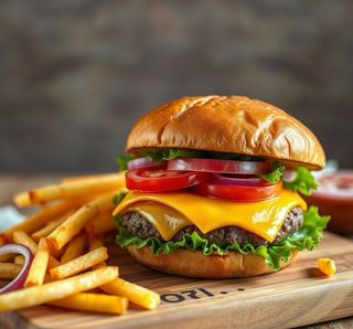 Телешки BBQ чийзбургер 