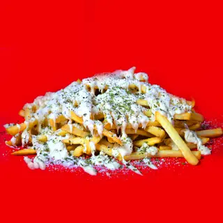 Patatas con mayotrufa y queso en polvo ¡LOCURITA!
