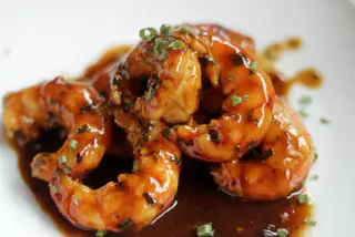 66A. Gambas con salsa de ostras