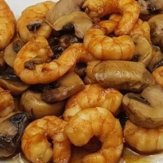 48. Gambas con champiñones