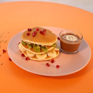 American Pancakes  cu ciocolata belgiana, kiwi si banana