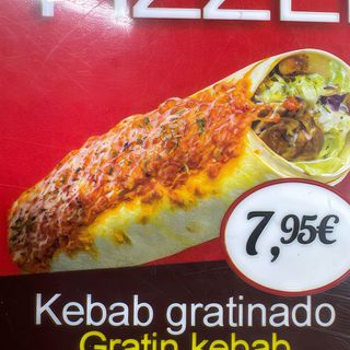 Kebab gratinado pollo/ternera/ mix