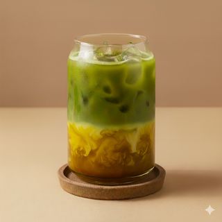 Vainilla Matcha Collagen Iced Latte