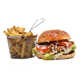 Panino Pulled + patatine fresche fritte