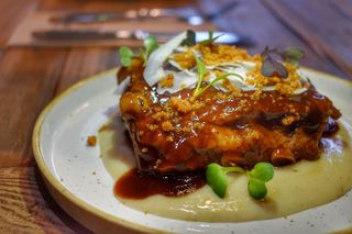 Costilla De Cerdo Duroc Con Salsa Barbacoa Teleférico
