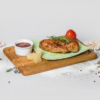 Стейк курячий з ананасом (250/40 г)