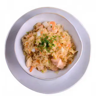 Arroz salteado con marisco