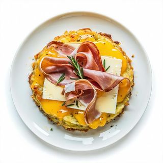 Gateaux di patate con prosciutto e formaggio