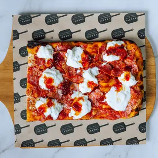Pizza Ventricina e Stracciatella