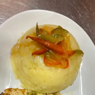 Mangú de Patata con los tres golpes 