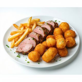 4. Lomo Cerdo, Patatas Y Croquetas