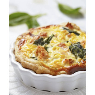  Quiche saumon épinards   Avec salade de crudités
