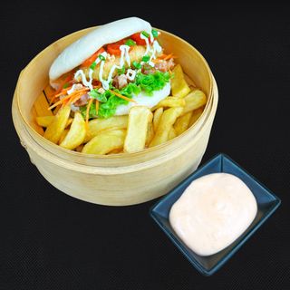 Zestaw Bao z kurczakiem w panko