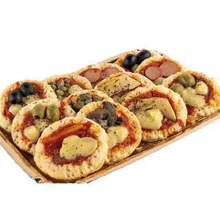 Vassoio 20 pizzette assortite