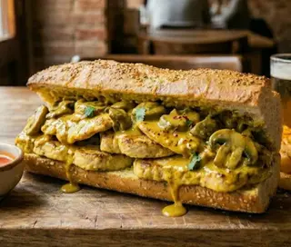 Bocadillo De Pollo Al Curry