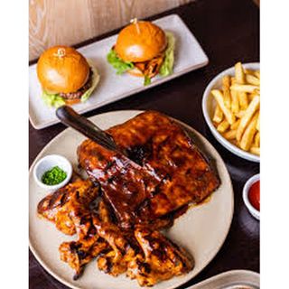 500g Beef or Pork Ribs, 6 Wings & Small Fries
